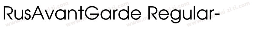 RusAvantGarde Regular字体转换